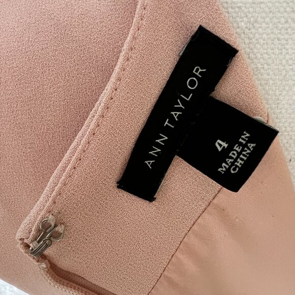 Ann Taylor Light Pink Salmon Wrap Dress Fitted - Picture 3 of 3